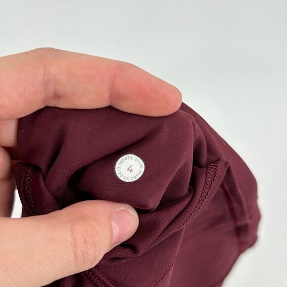 Lululemon Fast and Free High-Rise Crop 19" Leggings Tight Red Maroon  Women’s 4 - Picture 6 of 8